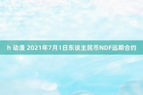 h 动漫 2021年7月1日东谈主民币NDF远期合约