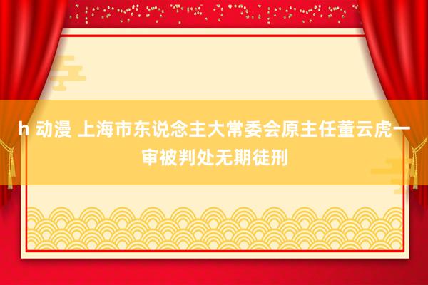 h 动漫 上海市东说念主大常委会原主任董云虎一审被判处无期徒刑