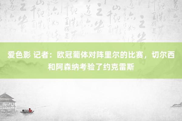 爱色影 记者：欧冠葡体对阵里尔的比赛，切尔西和阿森纳考验了约克雷斯