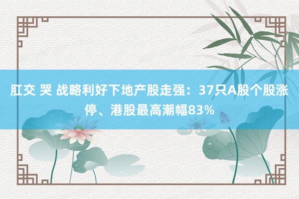 肛交 哭 战略利好下地产股走强：37只A股个股涨停、港股最高潮幅83%