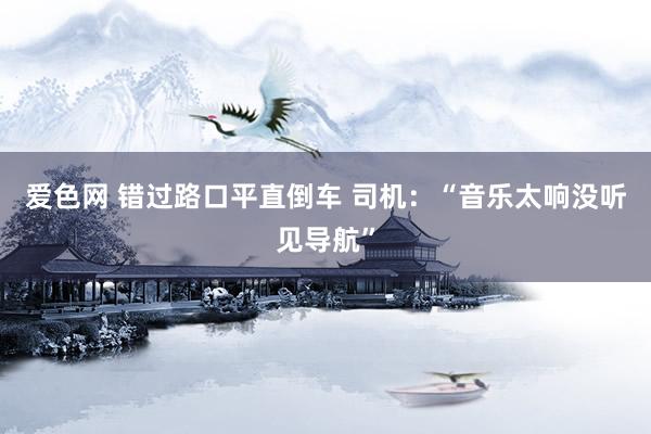 爱色网 错过路口平直倒车 司机：“音乐太响没听见导航”