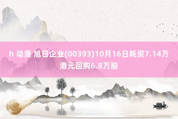 h 动漫 旭日企业(00393)10月16日耗资7.14万港元回购6.8万股