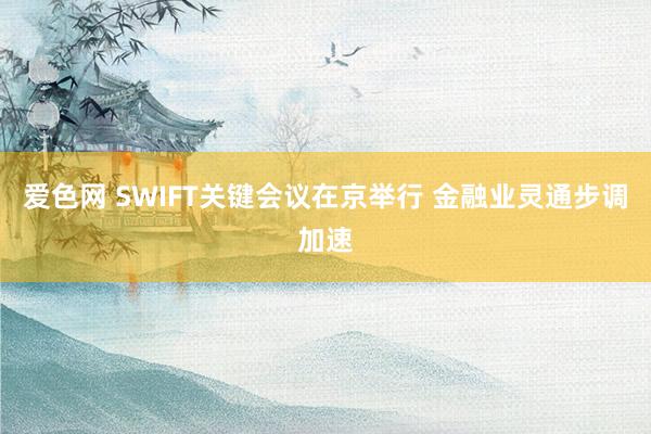 爱色网 SWIFT关键会议在京举行 金融业灵通步调加速