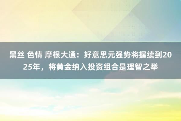 黑丝 色情 摩根大通：好意思元强势将握续到2025年，将黄金纳入投资组合是理智之举