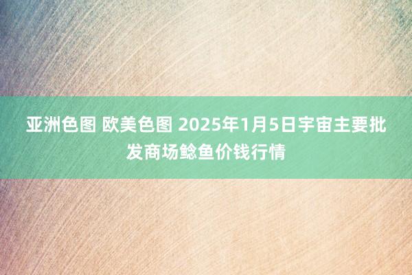 亚洲色图 欧美色图 2025年1月5日宇宙主要批发商场鲶鱼价钱行情