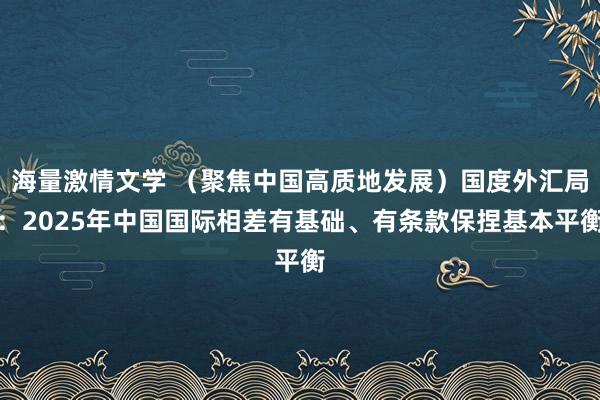 海量激情文学 （聚焦中国高质地发展）国度外汇局：2025年中国国际相差有基础、有条款保捏基本平衡